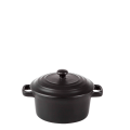 Cocotte individuelle noire avec couvercle Ø 10 cm 25 cl